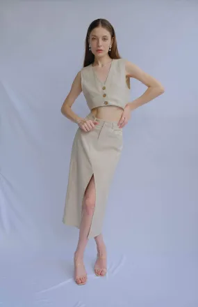 All Bodies 100% Linen Pencil Skirt