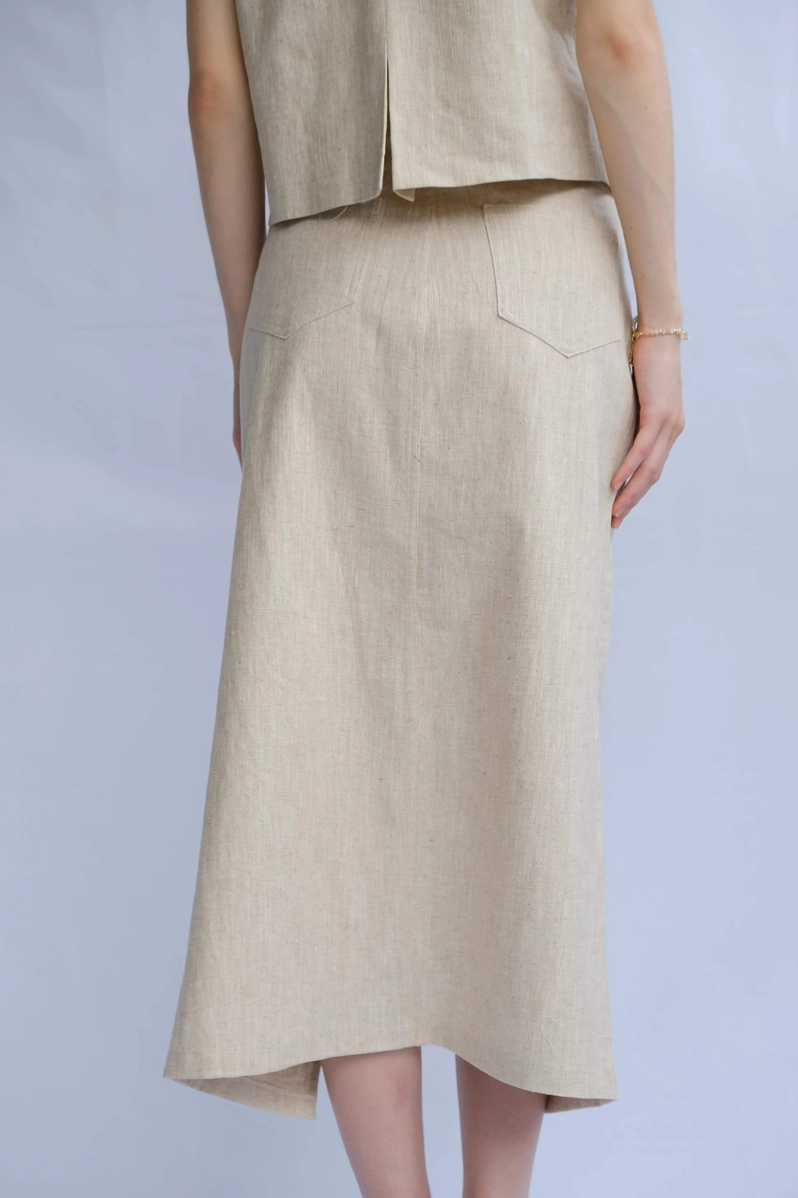 All Bodies 100% Linen Pencil Skirt