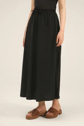 Black Crepe Skirt