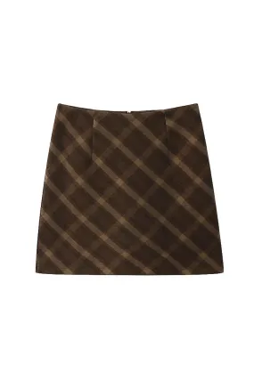 'Camila' High Waist Plaid Skirt (5 Colors)