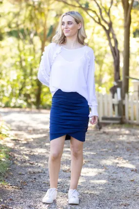 MEOW SKIRT LONG NAVY